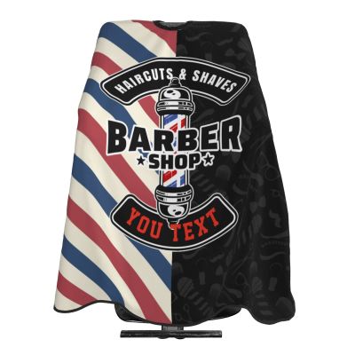 Custom Vintage Barber Haircut Shaves Barber Cape for Men Women, Personalized Text Logo Salon Haircut Cape, Customized Hair Cutting Cape Hairdressing Apron for Home Salon Barbershop