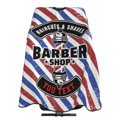 Custom Vintage Barber Haircut Shaves Barber Cape for Men Women, Personalized Text Logo Salon Haircut Cape, Customized Hair Cutting Cape Hairdressing Apron for Home Salon Barbershop