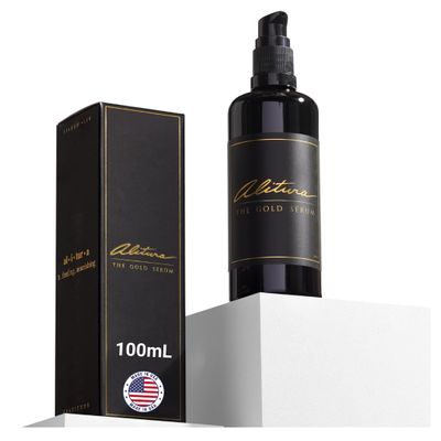 Alitura Anti-Aging Peptide & Collagen Gold Serum for Face with Vitamin A, CoQ10 & Astaxanthin Korean-Inspired Hydrating Serum for Wrinkles, Radiance & Firmness 100ml
