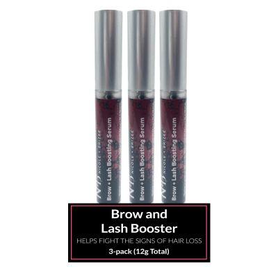 Nicole + Brizee Brow & Lash Serum  Natural Formula with Biotin, Squalene, Ubiquinone, Wheat & Soy Amino Acids, Provitamin B5  Supports Thicker, Fuller Lashes and Brows  Made in The USA - 3 Pack