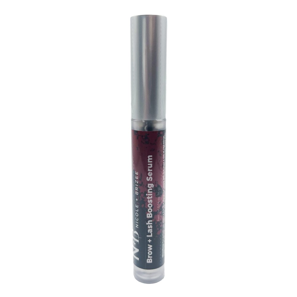 Nicole + Brizee Brow & Lash Serum Natural Formula with Biotin, Squalene, Ubiquinone, Wheat & Soy Amino Acids, Provitamin B5 Supports Thicker, Fuller Lashes and Brows Made in The USA - 1 Pack