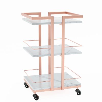 Esthetician Cart with Wheels Utility Salon Rolling Trolley, Mobile Storage Organizer for Beauty Spa Cosmetology Massage, Tattoo Manicure Facial Tool Holder Station