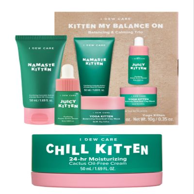 I Dew Care Skincare Set - Kitten My Balance On + Moisturizer Face Cream - Chill Kitten, 1.69 Fl Oz Bundle