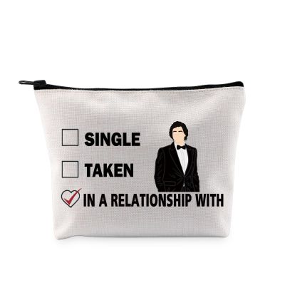 G2TUP A D inspired Gift Dating A D Makeup Bag A D Fan Cosmetic Bag A Merch Zipper Travel Bag (Dating A White Bag)