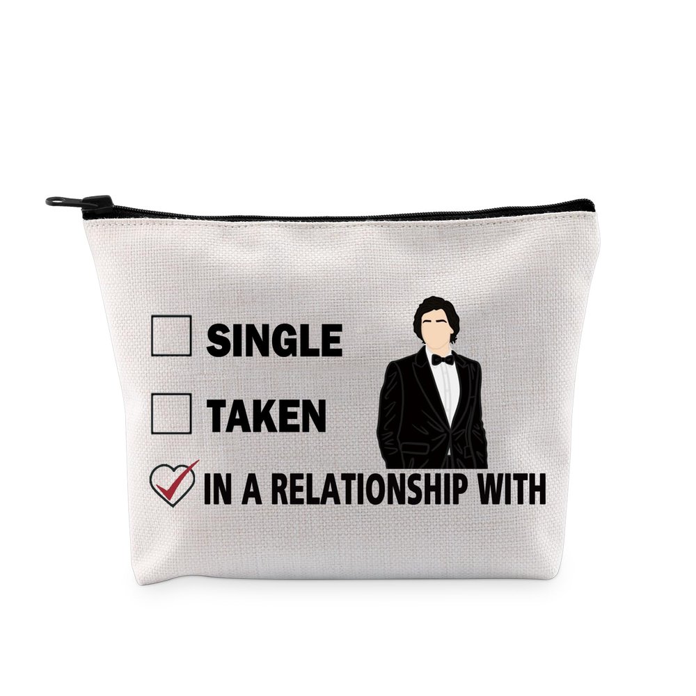 G2TUP A D inspired Gift Dating A D Makeup Bag A D Fan Cosmetic Bag A Merch Zipper Travel Bag (Dating A White Bag)