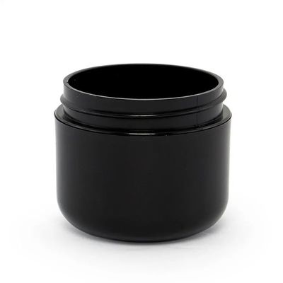 50ea - 1 Oz Black Pp Plastic Dome Jar(53mm)