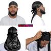 4PCS Silky Durags for Men Women 360 Waves with 1 Wave Cap, Silky Satin Durag Extra Long Tails Black Black Black Black view 4