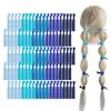 MEEDEE Ombre Blue Hair Accessories - 100 Pack Soft Ribbon Knotted Hair Ties for Women, No Crease, No Damage, Ouchless, Ideal for Ponytails, Yoga, and Bracelets view 1