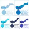 MEEDEE Ombre Blue Hair Accessories - 100 Pack Soft Ribbon Knotted Hair Ties for Women, No Crease, No Damage, Ouchless, Ideal for Ponytails, Yoga, and Bracelets view 2