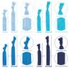 MEEDEE Ombre Blue Hair Accessories - 100 Pack Soft Ribbon Knotted Hair Ties for Women, No Crease, No Damage, Ouchless, Ideal for Ponytails, Yoga, and Bracelets view 3