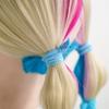 MEEDEE Ombre Blue Hair Accessories - 100 Pack Soft Ribbon Knotted Hair Ties for Women, No Crease, No Damage, Ouchless, Ideal for Ponytails, Yoga, and Bracelets view 4