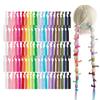 MEEDEE Rainbow Elastic Hair Ties, 100 Pack No-Crease Soft Ribbon Hair Accessories for Women, Knotted Ouchless Ponytail Holders, Yoga & Workout Styling, Versatile as Elastic Bracelets view 1