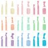 MEEDEE 100 Pack Pastel Rainbow Elastic Hair Accessories: No Crease Soft Ribbon Hair Ties, Knotted Ponytail Holders, Damage-Free Yoga and Workout Hairbands, Colorful Elastic Bracelets view 3