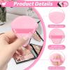 Caffox 60pcs powder puffs for face powder, Triangle Powder Puff for Setting Powder, Makeup Puffs for Loose Powder and Press Powder, Makeup Sponge Powder Applicator for Face and Eye view 2