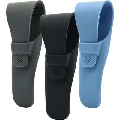 Beavorty 3pcs Silicone Protective Sleeve for Travel Manual Shaving Cover and Nordic Shaver Pouch for Men