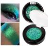 Afflano Single Green Eyeshadow Shimmery, Highly Pigmented Multichrome Eye shadow, Color Changing Forest Green Glitter Eyeshadow, Holographic Chrome Eye Shadow for green Eye Makeup view 1