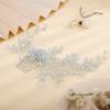 Teyglen Dainty Blue Rhinestones Bridal Hair Comb Headband with Crystals for Women and Girls (Light Blue) view 2
