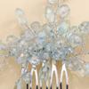 Teyglen Dainty Blue Rhinestones Bridal Hair Comb Headband with Crystals for Women and Girls (Light Blue) view 3