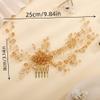 Teyglen Dainty Blue Rhinestones Bridal Hair Comb Headband with Crystals for Women and Girls (Light Blue) view 4