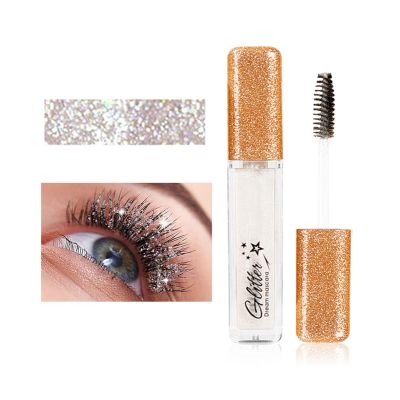 Colored Mascara: Waterproof, Long Lasting Sparkle Diamond - Smudge-proof, Lengthening, Defining, Curling, Volume - Color Glitter - Makeup Party Stage Use (#01 White)