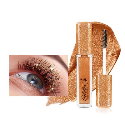 Gold Mascara for Eyelashes,Colorful Mascara Waterproof Long Lasting Eye Lash Mascara Shiny Sparkle Diamond Mascara Smudge-proof Lengthening,Defining,Curling,Volume Glitter Mascara Makeup Party Stage