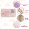 Dripykiaa Preppy Patch Small Toiletry Bag Cartoon Leather Makeup Bag with Double Zipper Gift for Women and Teenage Girls for Disney World Essentials view 3