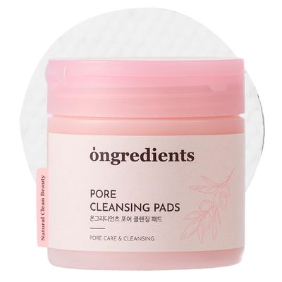 ONGREDIENTS Pore Cleansing Pads, Exfoliating Face Wipes, Makeup Remover Wipes for Face, Pore Reducing, Exfoliating, Korean Cleansing Pad Sheets, Korean Skin Care (60 Pads)