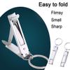 2 Pcs Multi Nail Clipper Ultra-Thin Portable Nail Cutter with Key Ring and Nail File Stainless Steel Foldable Manicure Set for Traveling, Home, Office view 3