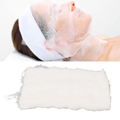 200 Sheets Disposable Beauty Gauze, Breathable Water Locked Facial Mask Gauze, Promote Absorption of Skin Care Products, Thin Full Cover SPA Gauze, Suitable for Spa Beauty Salon Home
