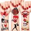 20 Sheets (260PCS) Rock N Roll Temporary Tattoos Party Favors Rock Themed Birthday Party Gifts Decorations Supplies Born to Rock for Kids Boys Girls Classroom School Prizes Rewards view 1