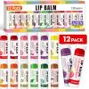 AZEN 12 Pack Lip Balm, Natural Lip Balm Bulk, Lip Care Product, Moisturizing Lip Balms for dry cracked lips - 12 Flavors view 1