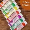AZEN 12 Pack Lip Balm, Natural Lip Balm Bulk, Lip Care Product, Moisturizing Lip Balms for dry cracked lips - 12 Flavors view 2