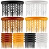 ELANE 24 Pcs Plastic Side Hair Twist Clip with Teeth Hair Accessories Bridal Wedding Veil Comb for Women Girls and Crafts DIY 4 Colors (Black+Light Coffee+Dark Coffee+Clear) view 1