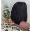 13x4 Yaki Straight Bob Lace Front Human Hair Wigs For Women HD Transparent Lace Front Wig Brazilian Virgin Hair With Baby Hair Glueless Natural Hairline Wig 150% Density 14Inch view 2