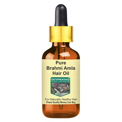 DEVPRAYAG Pure Brahmi Amla Hair Oil with Glass Dropper 10ml (0.33 oz)