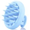 BEAUTLOHAS Silicone Scalp Massager Shampoo Brush, Shower Scrubber with Soft Bristles, Hair Growth & Dandruff Treatment, Wet/Dry Hair Massager for All Hair Types (Blue) view 1