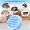 BEAUTLOHAS Silicone Scalp Massager Shampoo Brush, Shower Scrubber with Soft Bristles, Hair Growth & Dandruff Treatment, Wet/Dry Hair Massager for All Hair Types (Blue) view 3