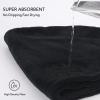 SINLAND Microfiber Hair Drying Cap Hair Towel Turban Twist for Women Fast Drying Towels Head Turban Absorbent Soft Lightweight 3 Pack Black view 3