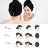 SINLAND Microfiber Hair Drying Cap Hair Towel Turban Twist for Women Fast Drying Towels Head Turban Absorbent Soft Lightweight 3 Pack Black view 4