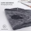 SINLAND Microfiber Hair Drying Cap Hair Towel Turban Twist for Women Fast Drying Towels Head Turban Absorbent Soft Lightweight 3 Pack Grey view 3