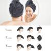 SINLAND Microfiber Hair Drying Cap Hair Towel Turban Twist for Women Fast Drying Towels Head Turban Absorbent Soft Lightweight 3 Pack Grey view 4