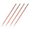 Uonlytech Cuticle Pusher 4Pcs Cuticle Pusher, Stainless Steel Triangle Cuticle Peeler Scraper Remover Pedicure Manicure Tool for Fingernails and Toenails, Rose Gold Cuticle Trimmer view 1