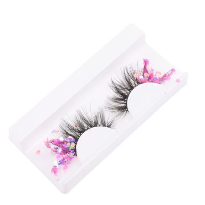 SOLUSTRE 1pair Glitter Eyelashes for Women Faux Extensions for Parties and Events Comfortable Wear for Beginners Natural Dance Stage Makeup t Fluorescent Design