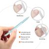 3 Pieces Glass Cuticle Pusher Cuticle Remover Glass Nail File Dual Ended Manicure Pedicure Tools for Nails Care(Pink, Purple, Blue) view 3