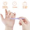 3 Pieces Glass Cuticle Pusher Cuticle Remover Glass Nail File Dual Ended Manicure Pedicure Tools for Nails Care(Pink, Purple, Blue) view 4