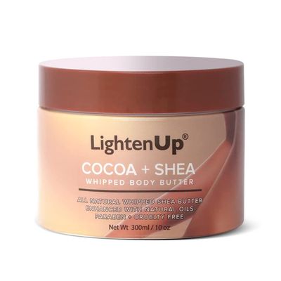 LightenUp, Whipped Cocoa Butter - 10.1 fl oz/ 300 ml - Natural Moisturizer, Body Butter, DIY Recipes, Face and Body Butters, Cruelty-free, Natural Ingredients for Women and Men