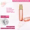ANTOKX Travel Perfume Bottle Refillable Atomizer - 5ML Pocket Perfume Dispenser, Scent Pump Case, Leakproof Portable Perfume Sprayer for Women and Men (Gold-1) view 2