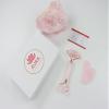 Aura - Live life beautifully Premium Certified Luxury 100% Authentic Rose Quartz Pink Roller & Gua Sha Set for Anti-Aging Skin Care, Muscle Relaxation, Fine Line Reduction, and Eye Puffiness Relief view 1