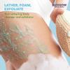Blossom Layered in Luxury Glowing Scented Lather Foaming Body Sugar Scrub Exfoliating Polish with Skin Brightening Vitamin C, Cruelty Free, 300ml, Peach view 3