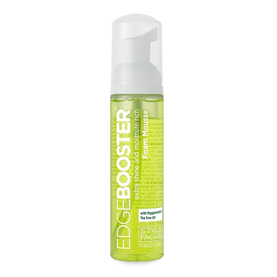 Edge Booster Style Factor Extra Shine Moisture Rich Foam Mousse (Green: Peppermint/Tea Tree Oil)